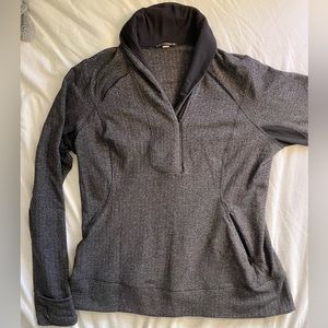 Lululemon Think Fast Pullover in Grey & Black